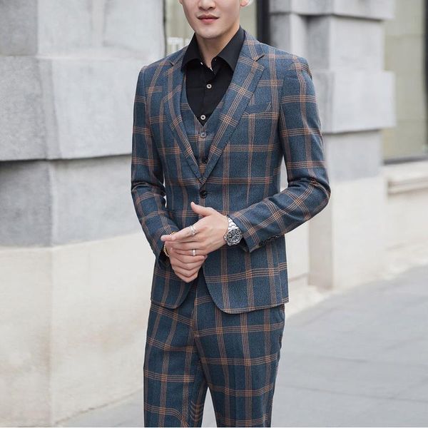 fashiontweed plaid slim fit mens suits formal business groom for wedding 3pcs casual wear tuxedos men's & blazers, White;black
fashiontweed plaid slim fit mens suits formal business groom for wedding 3pcs casual wear tuxedos men's & blazers, White;black