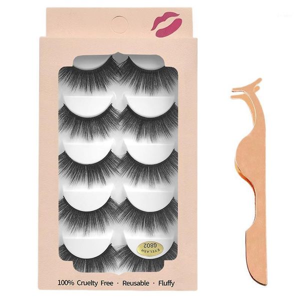 faux mink lashes handmade luxurious volume fluffy natural false eyelashes 5 pairs with tweezers1
faux mink lashes handmade luxurious volume fluffy natural false eyelashes 5 pairs with tweezers1