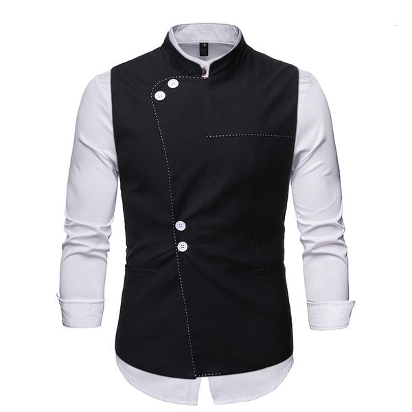 men's vests fall winter sip casual fashion daily life party prom ball bar black host stage, Black;white
men's vests fall winter sip casual fashion daily life party prom ball bar black host stage, Black;white