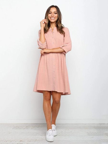 fast euro style fashion single breasted office lady dress autumn 2021 casual long sleeve women's black white pink dresses, Black;gray
fast euro style fashion single breasted office lady dress autumn 2021 casual long sleeve women's black white pink dresses, Black;gray