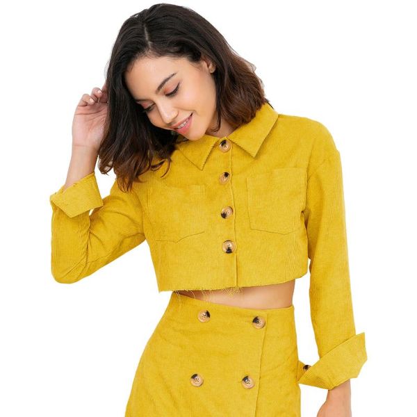 women's jackets daylook corduroy jacket 2021 autumn women fashion streetwear extra short single breasted chic suit casual, Black;brown
women's jackets daylook corduroy jacket 2021 autumn women fashion streetwear extra short single breasted chic suit casual, Black;brown