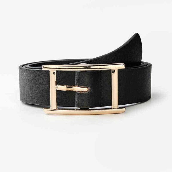 women gold square pu h belt fashion metal pin buckle rectangle belts for women luxury black waistband female dress jeans 2021 aa220310, Black;brown
women gold square pu h belt fashion metal pin buckle rectangle belts for women luxury black waistband female dress jeans 2021 aa220310, Black;brown