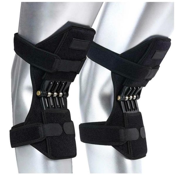 knee protection power joint support brace lift rebound spring force protector elbow & pads, Black;gray
knee protection power joint support brace lift rebound spring force protector elbow & pads, Black;gray