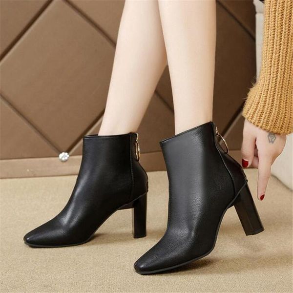 boots 2021 autumn winter shoes women high heels warm ankle office ladies 7cm heel fashion women's, Black
boots 2021 autumn winter shoes women high heels warm ankle office ladies 7cm heel fashion women's, Black