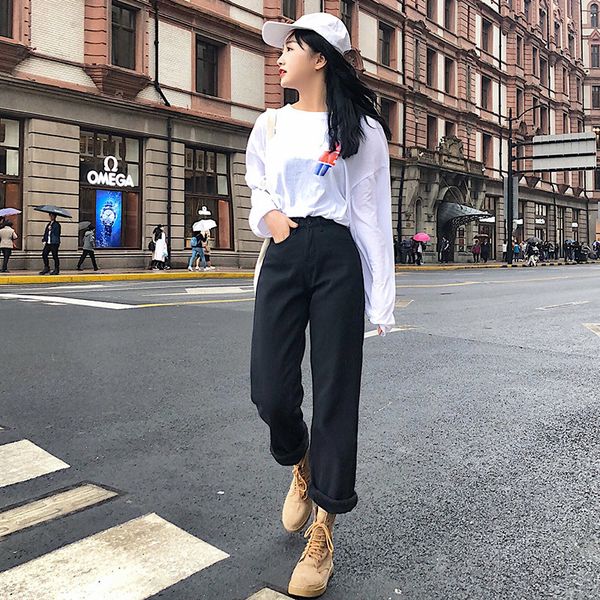 add wool jeans from han edition show thin, loose waist straight winter white rice thick legged pants, Blue
add wool jeans from han edition show thin, loose waist straight winter white rice thick legged pants, Blue