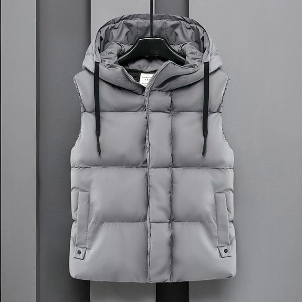 men's vests men vest jacket without sleeves winter mens sleeveless hooded coats fashion cotton-padded thicken waistcoats, Black;white
men's vests men vest jacket without sleeves winter mens sleeveless hooded coats fashion cotton-padded thicken waistcoats, Black;white