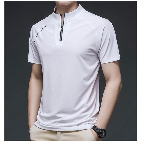men's polos summer shirt sports quick-drying clothes young and middle-aged ice silk thin short-sleeved t-shirt, White;black
men's polos summer shirt sports quick-drying clothes young and middle-aged ice silk thin short-sleeved t-shirt, White;black