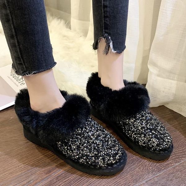 boots ankle for women booties home plush casual shoes female winter sequined flat fur plus velvet low snow, Black
boots ankle for women booties home plush casual shoes female winter sequined flat fur plus velvet low snow, Black