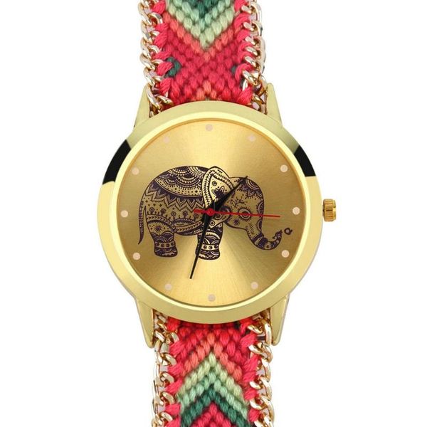 wristwatches women's geneva ethnic cotton blend brand handmade braided elephant bracelet watch quarzt wristwatch dress watchclearance, Slivery;brown
wristwatches women's geneva ethnic cotton blend brand handmade braided elephant bracelet watch quarzt wristwatch dress watchclearance, Slivery;brown