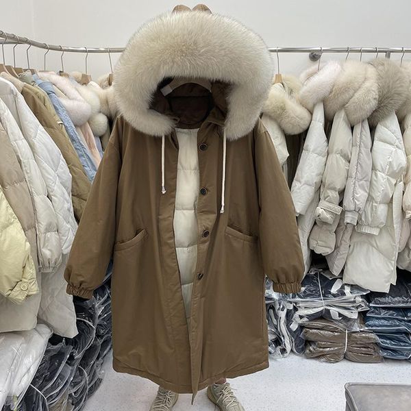 women's down & parkas large hooded winter duck long jacket streetwear warm parka windproof, Black
women's down & parkas large hooded winter duck long jacket streetwear warm parka windproof, Black