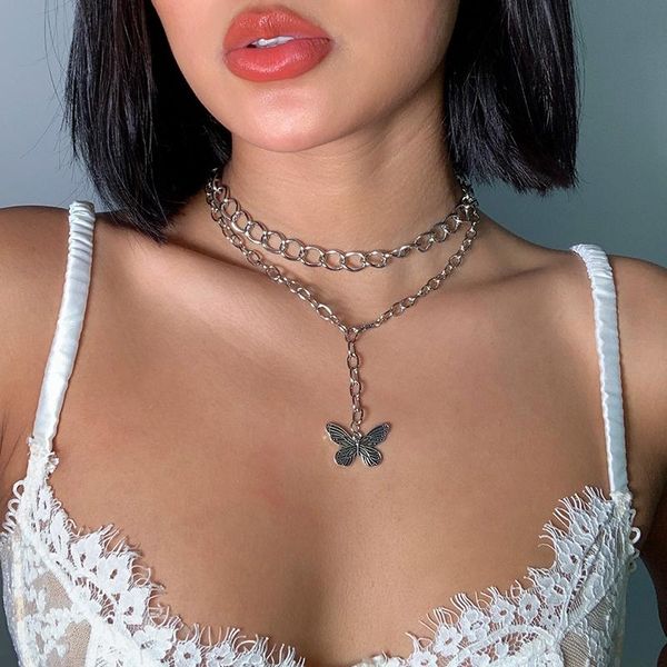 chokers 17km fashion silver color butterfly chain necklace for women boho multilayered geometric gold lock necklaces y2k jewelry, Golden;silver
chokers 17km fashion silver color butterfly chain necklace for women boho multilayered geometric gold lock necklaces y2k jewelry, Golden;silver