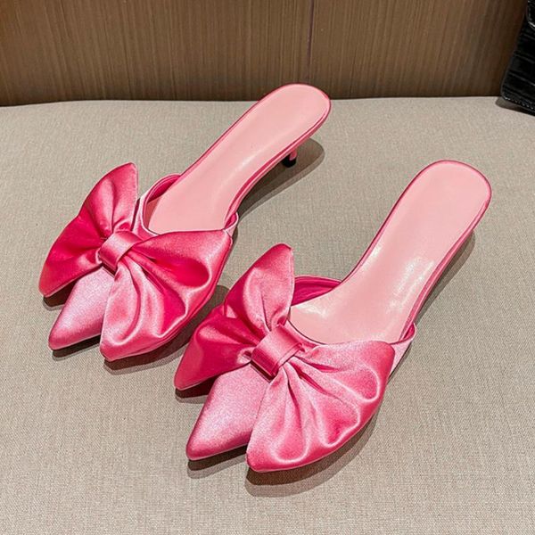 slippers 2021 summer satin big bow pointed polka dot fashion for women, Black
slippers 2021 summer satin big bow pointed polka dot fashion for women, Black