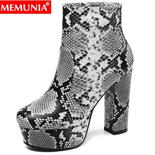 boots memunia plus size 34-43 snake platform thick high heels zipper quality autumn winter shoes fashion ankle women, Black
boots memunia plus size 34-43 snake platform thick high heels zipper quality autumn winter shoes fashion ankle women, Black