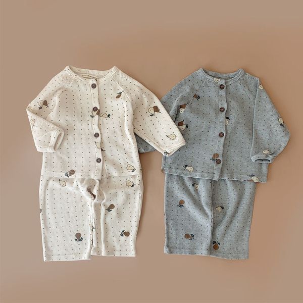 spring new baby boys girls waffle clothes set full sleeve floral and pants children 2pcs suit loose kids clothes set 210413, White
spring new baby boys girls waffle clothes set full sleeve floral and pants children 2pcs suit loose kids clothes set 210413, White