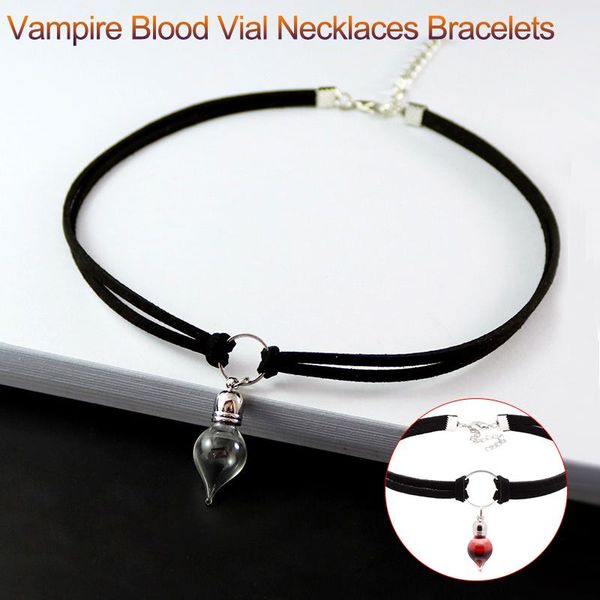 pendant necklaces 3pcs vampire blood vial drop rope choker bracelets for halloween chain necklace bracelet fashion gift, Silver
pendant necklaces 3pcs vampire blood vial drop rope choker bracelets for halloween chain necklace bracelet fashion gift, Silver