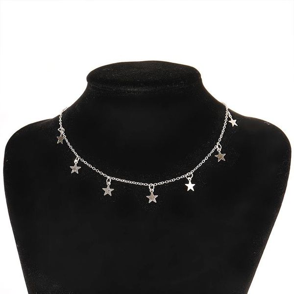 chains boho chocker gold color star pendant necklace fashion female choker simple ladies pentagon-star for women jewelry gifts, Silver
chains boho chocker gold color star pendant necklace fashion female choker simple ladies pentagon-star for women jewelry gifts, Silver