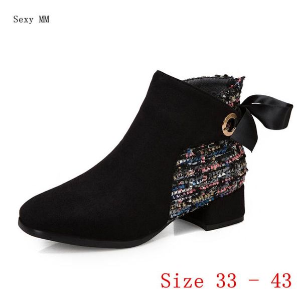 boots spring autumn low med heels women ankle woman short heel shoes small plus size 33 - 43, Black
boots spring autumn low med heels women ankle woman short heel shoes small plus size 33 - 43, Black