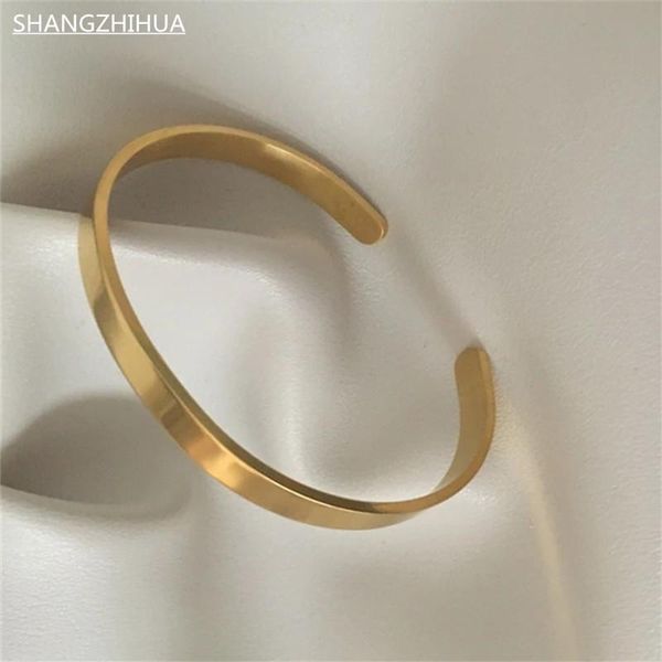 bangle european and american simple smooth gold stainless steel cuff bracelets for men women jewelry party gothic girl, Black
bangle european and american simple smooth gold stainless steel cuff bracelets for men women jewelry party gothic girl, Black