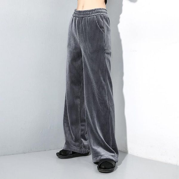 women's pants & capris women fashion long elastic waist velour solid loose velvet trousers, Black;white
women's pants & capris women fashion long elastic waist velour solid loose velvet trousers, Black;white