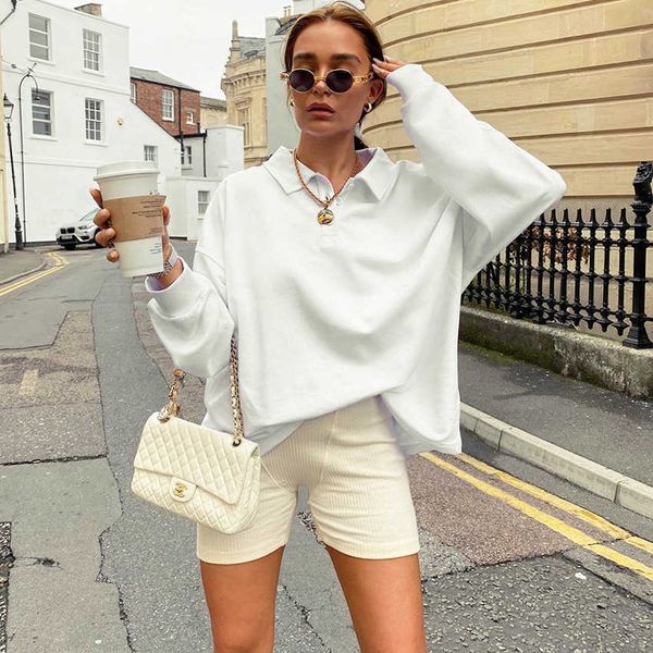 fashion hoodies polo collar simple women's white sweater autumn winter 2021 loose top, Black
fashion hoodies polo collar simple women's white sweater autumn winter 2021 loose top, Black