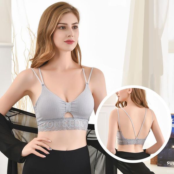 women sports bra for fitness backless padded yoga muliti colors wire letters lace athleisure underwear soft gym clothing, White;black
women sports bra for fitness backless padded yoga muliti colors wire letters lace athleisure underwear soft gym clothing, White;black