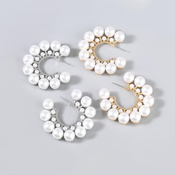 hoop & huggie gold women pearl earrings elegant exquisite lady party jewelry fashion valentine's day engagement gift ht059, Golden;silver
hoop & huggie gold women pearl earrings elegant exquisite lady party jewelry fashion valentine's day engagement gift ht059, Golden;silver