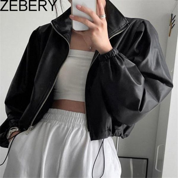 women's jackets zebery solid punk pu leather cropped coat zipper loose grunge fashion casual outerwear vintage women autumn cute, Black;brown
women's jackets zebery solid punk pu leather cropped coat zipper loose grunge fashion casual outerwear vintage women autumn cute, Black;brown
