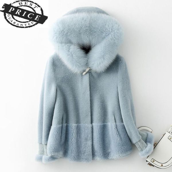 women's fur & faux coat real female 100% hooded sheep shearing jacket women winter clothes 2021 korean warm wool hiver 12a1, Black
women's fur & faux coat real female 100% hooded sheep shearing jacket women winter clothes 2021 korean warm wool hiver 12a1, Black