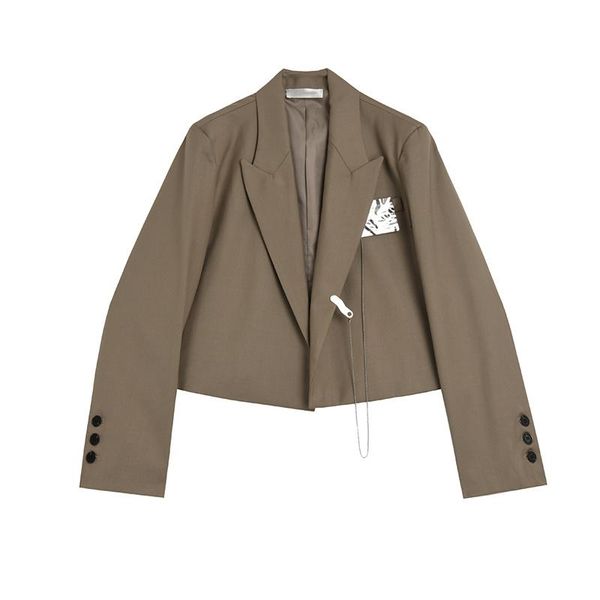 women's suits & blazers black chain spliced short women elegant lapel long sleeve loose fit jackets fashion tide spring autumn 2021 wom, White;black
women's suits & blazers black chain spliced short women elegant lapel long sleeve loose fit jackets fashion tide spring autumn 2021 wom, White;black