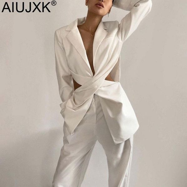 women's suits & blazers aiujxk women solid white deep v neck cross hollow out streetwear blazer 2021 autumn elegant turn-down collar lo, White;black
women's suits & blazers aiujxk women solid white deep v neck cross hollow out streetwear blazer 2021 autumn elegant turn-down collar lo, White;black
