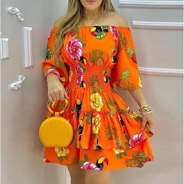 casual dresses printed short one neck dress summer fashion off shoulder and waist cake skirt beach vacation, Black;gray
casual dresses printed short one neck dress summer fashion off shoulder and waist cake skirt beach vacation, Black;gray