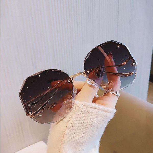 sunglasses trimmed lens crystal women 2021 luxury round rimless sun glasses female vintage holiday beach shades men oculos uv400, White;black
sunglasses trimmed lens crystal women 2021 luxury round rimless sun glasses female vintage holiday beach shades men oculos uv400, White;black