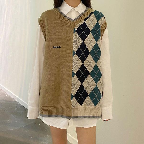 women's sweaters lazy plaid letter loose ins sweater japanese kawaii ulzzang vintage female korean harajuku clothing for women, White;black
women's sweaters lazy plaid letter loose ins sweater japanese kawaii ulzzang vintage female korean harajuku clothing for women, White;black