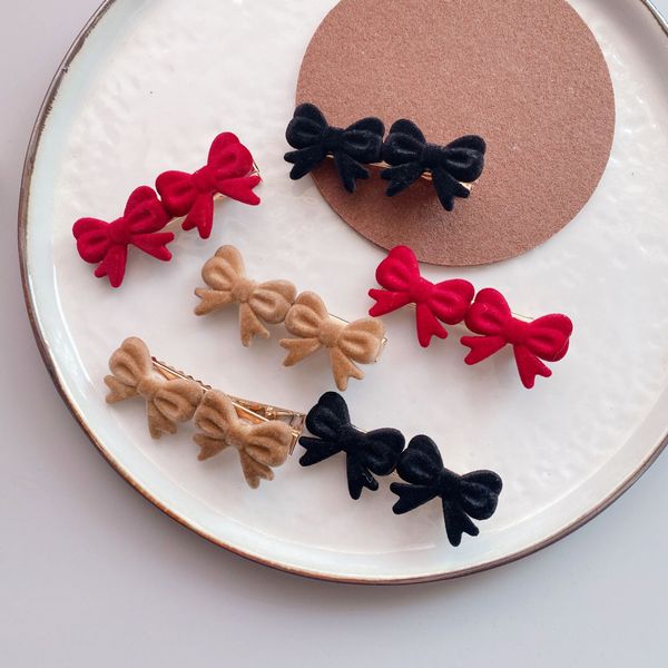 autumn and winter new korean sweet girl student flocking bow duckbill clip fashion children's hairpins hair accessories, Slivery;white
autumn and winter new korean sweet girl student flocking bow duckbill clip fashion children's hairpins hair accessories, Slivery;white