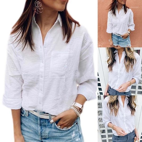 women's & shirts fashion women white button long sleeve shirt female casual loose blouses 1 5yyg
women's & shirts fashion women white button long sleeve shirt female casual loose blouses 1 5yyg