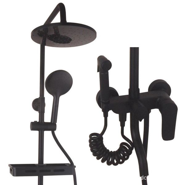 chazi taishan four stalls shower suit copper body black spray bathroom sets
chazi taishan four stalls shower suit copper body black spray bathroom sets