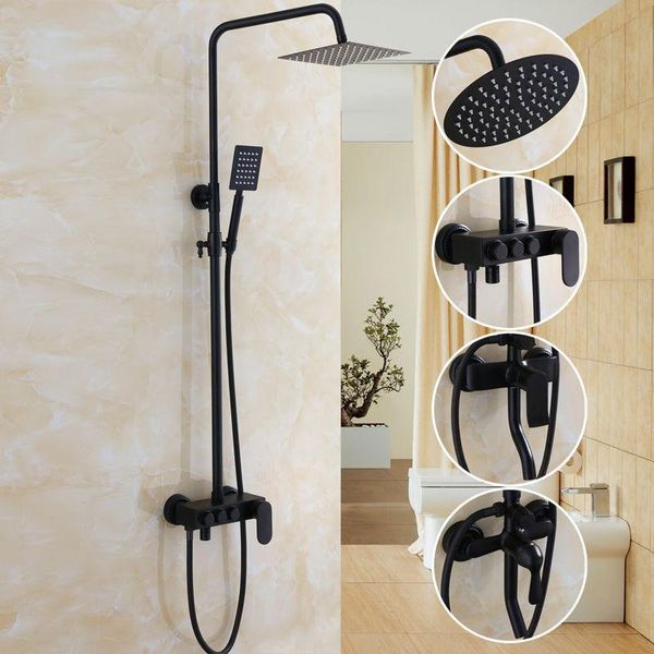 bathroom black antique brass shower column set rainfall mixer tap faucet 3-functions valve sets
bathroom black antique brass shower column set rainfall mixer tap faucet 3-functions valve sets