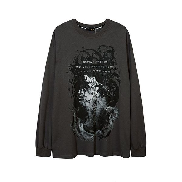 high street printed long sleeve pullover men's dark hip hop round neck thin sweater youth large fashion, Black
high street printed long sleeve pullover men's dark hip hop round neck thin sweater youth large fashion, Black