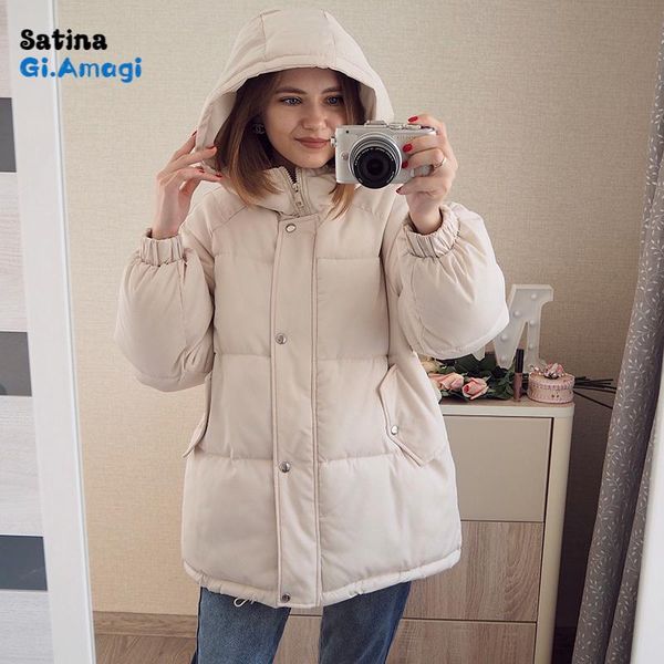ladies coats and jackets winter women parkas casual thicken warm hooded padded female solid colorful styled outwear snow jacket women's, Black
ladies coats and jackets winter women parkas casual thicken warm hooded padded female solid colorful styled outwear snow jacket women's, Black