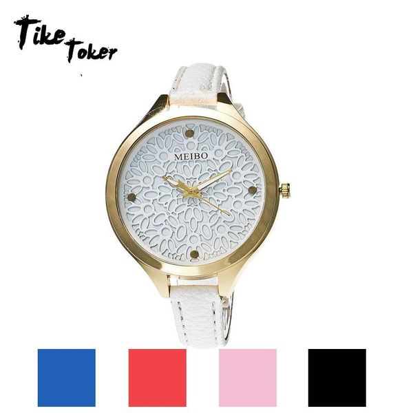 wristwatches tike toker ladies watches women's elegant flowers quartz casual leather strap relogio feminino clock, Slivery;brown
wristwatches tike toker ladies watches women's elegant flowers quartz casual leather strap relogio feminino clock, Slivery;brown