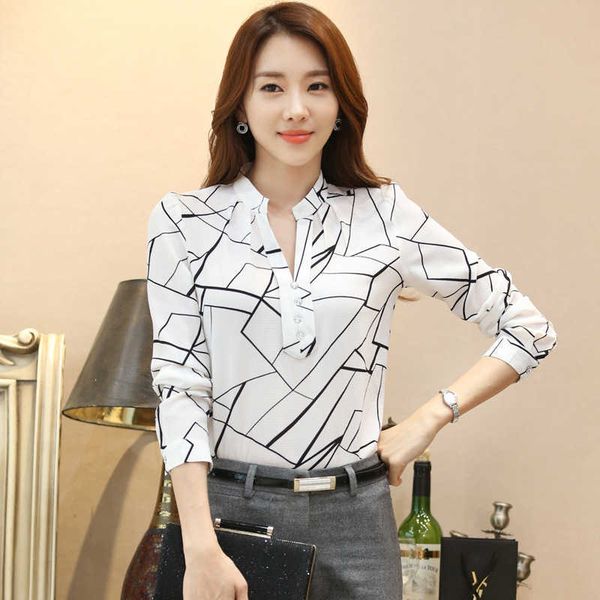 korean women shirts striped blouses long sleeve shirt office lady v neck print blouse woman plus size 210604, White
korean women shirts striped blouses long sleeve shirt office lady v neck print blouse woman plus size 210604, White