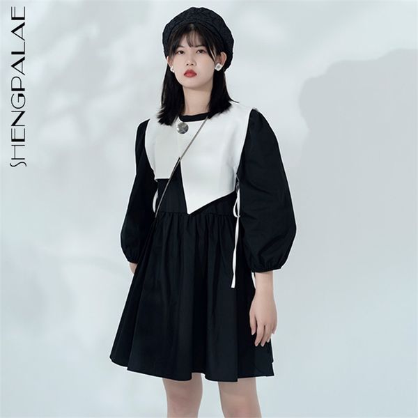 white shawl patchwork dress women's summer round neck waist half sleeve mini dresses female fashion 5e214 210427, Black;gray
white shawl patchwork dress women's summer round neck waist half sleeve mini dresses female fashion 5e214 210427, Black;gray
