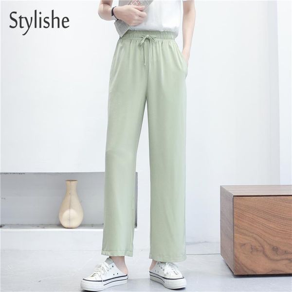 women's pants & capris stylishe summer women soft casual straight elastic waist female loose comfotable high long trousers slacks, Black;white
women's pants & capris stylishe summer women soft casual straight elastic waist female loose comfotable high long trousers slacks, Black;white