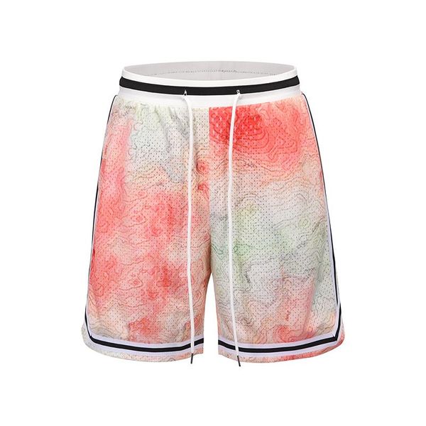 men's shorts high street mesh side striped drawstring casual mens oversize straight breathable summer hawaii five point pants, White;black
men's shorts high street mesh side striped drawstring casual mens oversize straight breathable summer hawaii five point pants, White;black