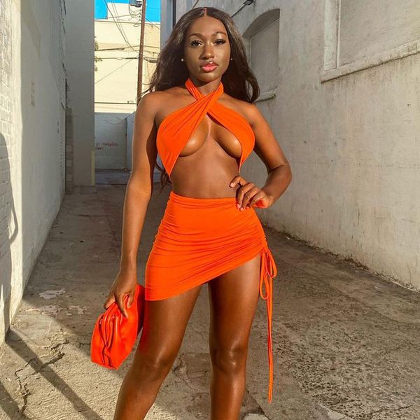 2021 summer halter crop ruched dstring midi skirts set baless two piece fashion outfits clotheshigh quality, White
2021 summer halter crop ruched dstring midi skirts set baless two piece fashion outfits clotheshigh quality, White