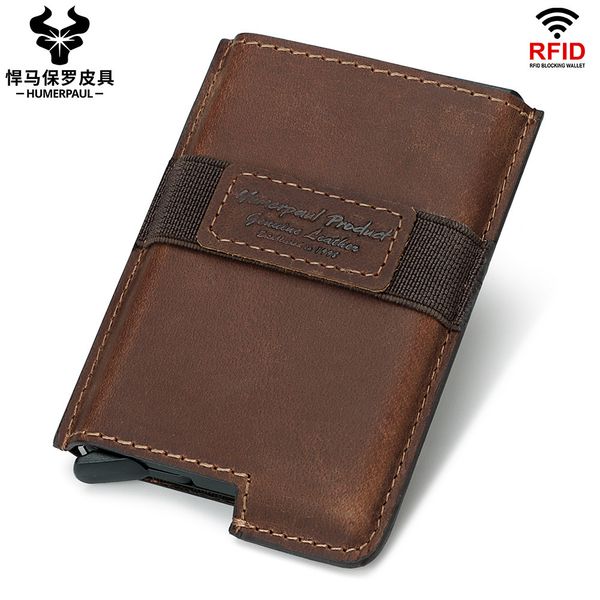 rfid anti-theft swiping box automatic credit set card bag men's leather multifunctional wallet, Brown;gray
rfid anti-theft swiping box automatic credit set card bag men's leather multifunctional wallet, Brown;gray