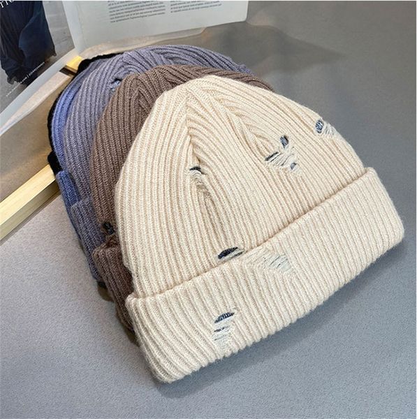 hat girl autumn and winter personality hole edging knitted wool warm hip hop street melon skin cold hat, Yellow
hat girl autumn and winter personality hole edging knitted wool warm hip hop street melon skin cold hat, Yellow