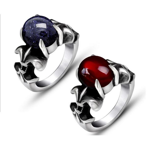 black onyx red ring for women men thick band in antique titanium stainless steel vintage gothic style acessories cluster rings, Golden;silver
black onyx red ring for women men thick band in antique titanium stainless steel vintage gothic style acessories cluster rings, Golden;silver