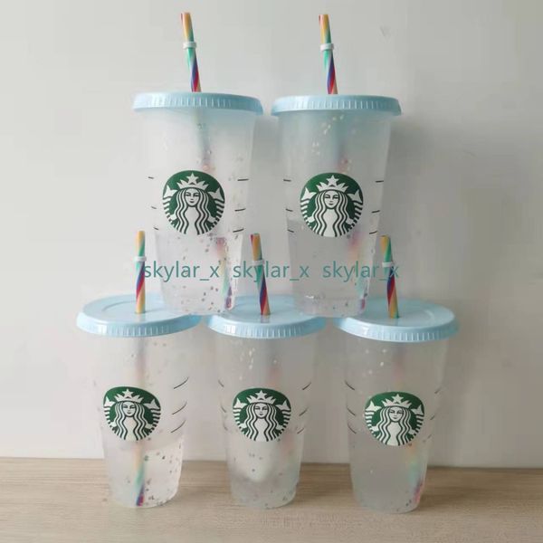 24oz/710ml starbucks sequins plastic tumbler reusable clear drinking flat bottom cup pillar shape lid straw mug bardian mix color 1
24oz/710ml starbucks sequins plastic tumbler reusable clear drinking flat bottom cup pillar shape lid straw mug bardian mix color 1