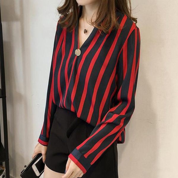 chiffon blouse lightweight sport shirt comfortable red home women's casual stripe women office blouses & shirts, White
chiffon blouse lightweight sport shirt comfortable red home women's casual stripe women office blouses & shirts, White